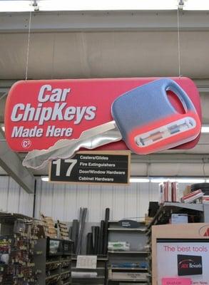 We can cut many car chip keys and house keys while you shop.