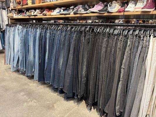 Lots of jeans by color