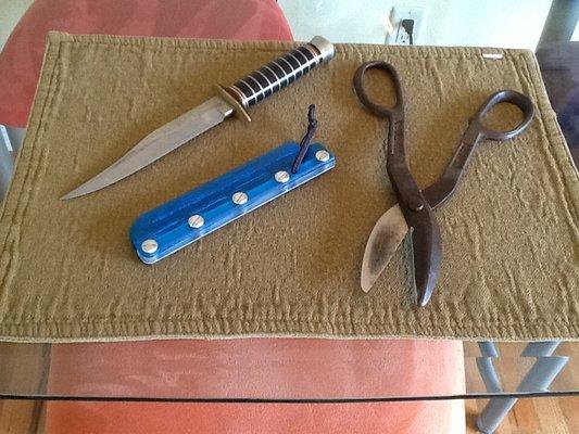 Knife and shear sharpening.