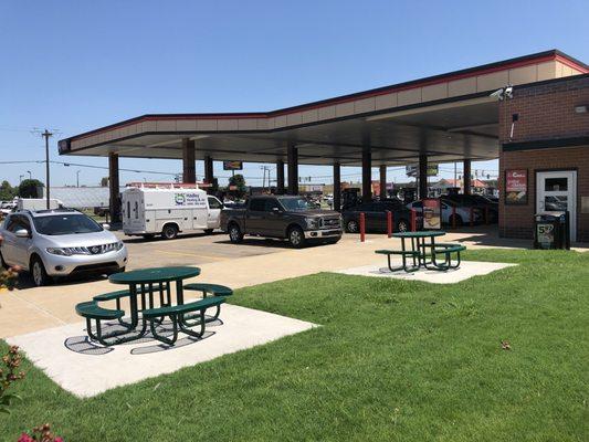 Outdoor seating for the grill