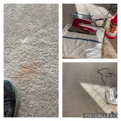 Red stain removal