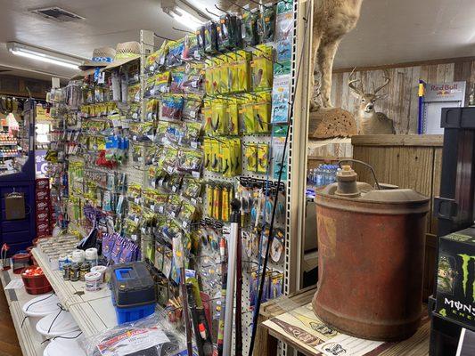 Lot's of fishing supplies and cool old stuff