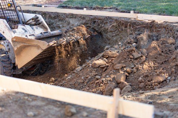 Digging up the pool