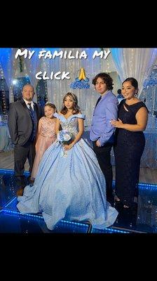 My Daughter's Quince with my little familia