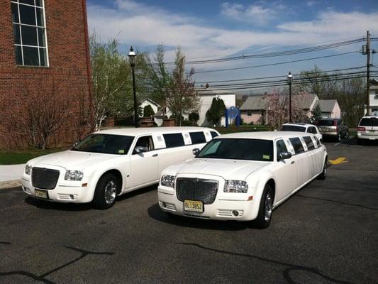 Twin Chryslers. Make a statement on with these two identical one egg Chrysler Limos