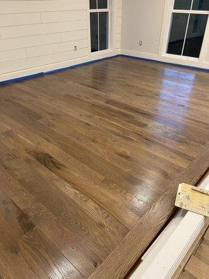 This new additions flooring is going in and it looks great!