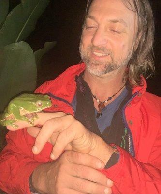 In Peru working with this sacred frog.