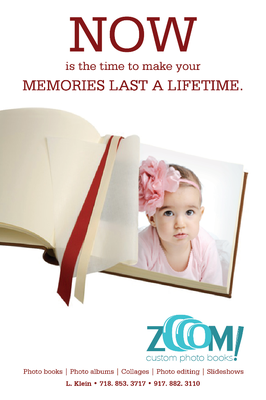 Advertisement for Zoom Custom Photo Books