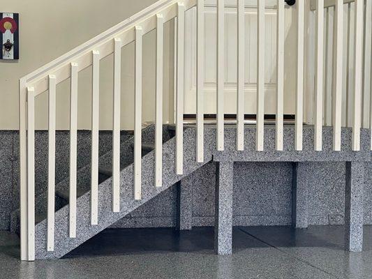 Stairs and walls coated for finishing touch