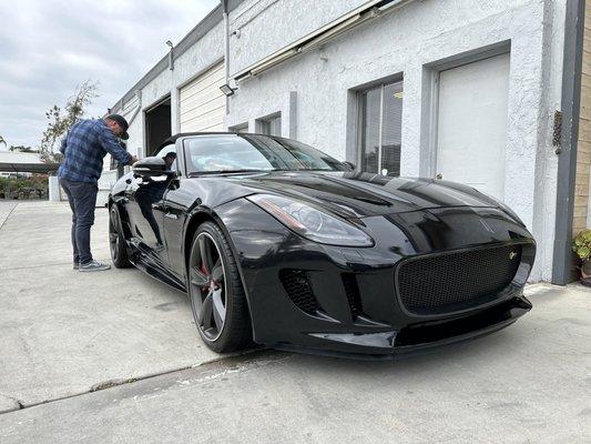 Jaguar F-Type exterior buff & wax