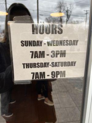 Their hours