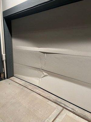 Someones having a bad day, but we can help with replacement panels or a whole new door!