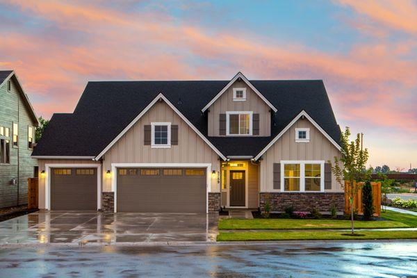 Double and single garage doors