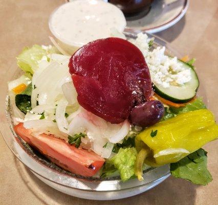 Baby Greek Salad at Blissfield Coney Island