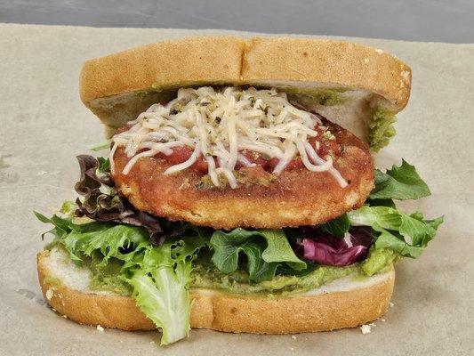 Vegan Chicken Parm Sandwich