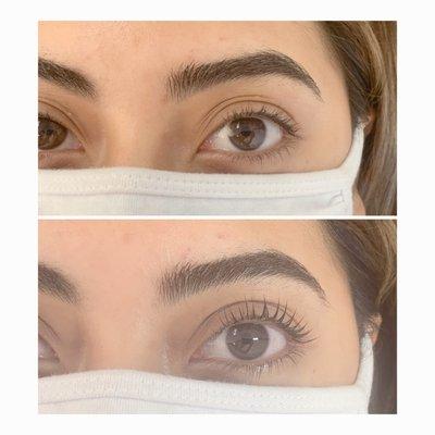 Natural Lash Lift by our artist Green