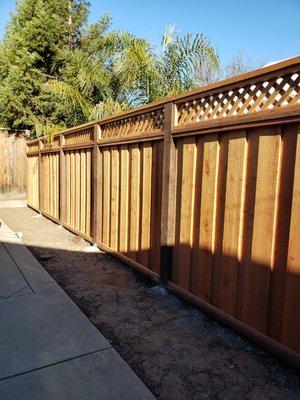 side yard and lattice top