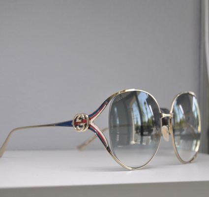 Come see our new optical shop with LED lit shelves. Displaying our Gucci sunglasses!