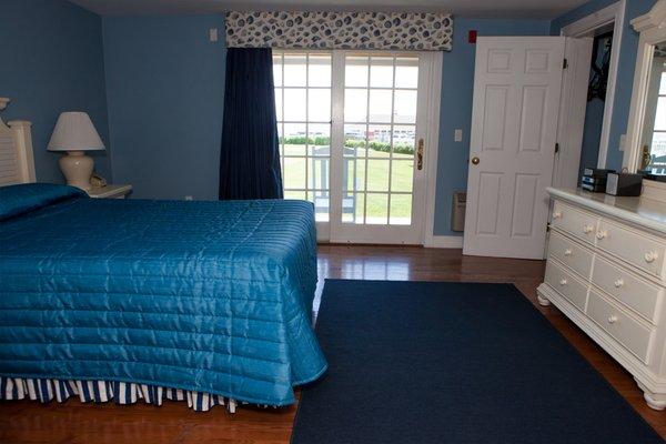 The bedroom area in a one bedroom size unit