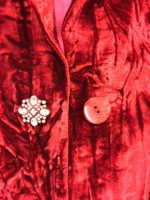 Make your jacket dressier with crystal buttons