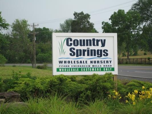 Country Springs Wholesale Nursery