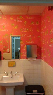 Interior bathroom wallpaper