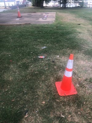 Cones and trash