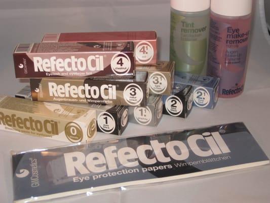 We carry the world famous RefectoCil® Eyebrow, Eyelash and Beard tinting
 line. The #1 choice among beauty professionals.