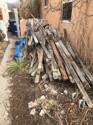 Old shed Demo Debris