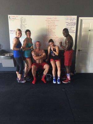 A few coaches and athletes after completing a 9/11 WOD