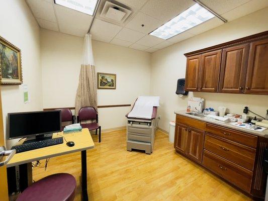 Patient rooms are organized, accessible and tidy, specifically color coded and matched focused to make patients feel comfortable