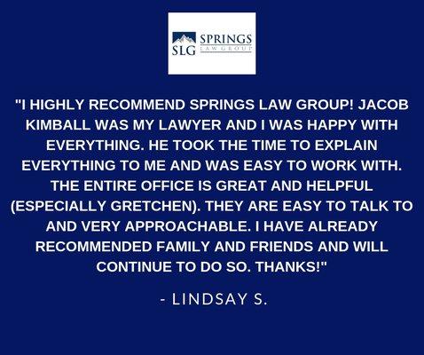 Client Review by Lindsay S.