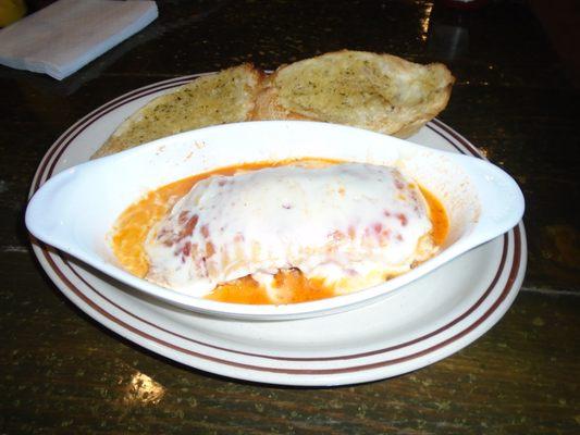 Lasagna meal.