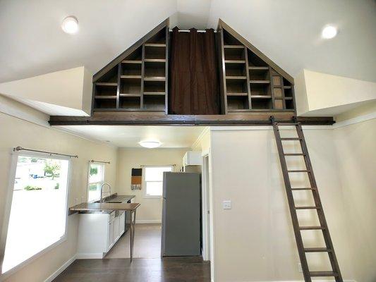 Lofted Built in Bookshelf