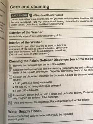 How to clean GE washing machine  page 17