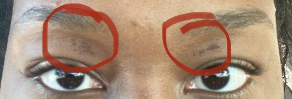 3 days After eyebrow wax and tint