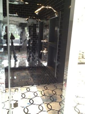 High profile clients shower, remodel plumbing for bathroom.