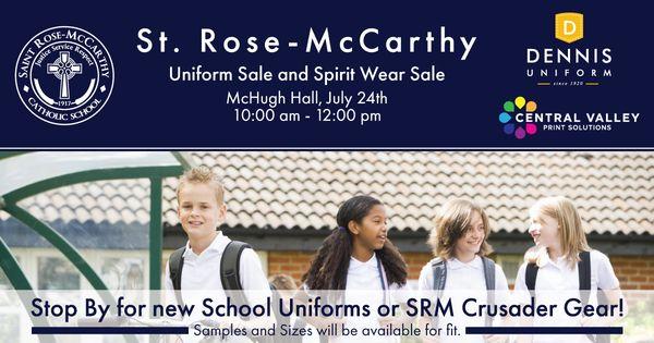 Don't miss the Uniform Sale on July 24th!