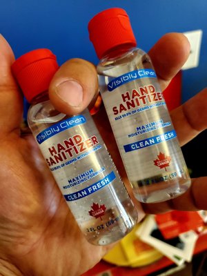 Hand sanitizer is back in stock. $1.99 a piece. Limit 3 per customer.