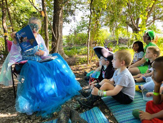 A book is read by a fairy