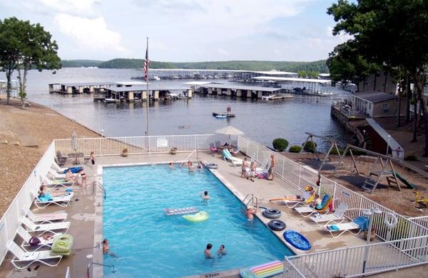 View to State Park over pool