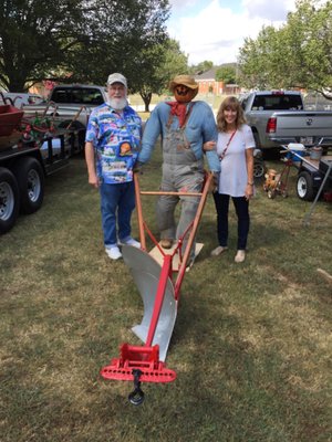 my bride and i with our new friend! the plows name is an olivier