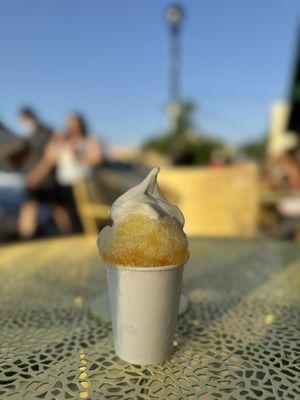 Shaved ice volcano