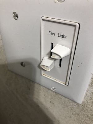 Dirty fan light switch