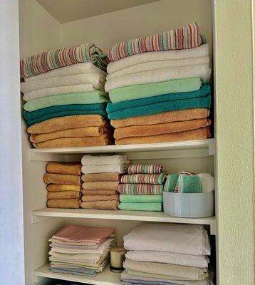 Contact us to tidy up your linen closet.