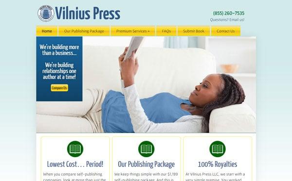 Vilnius Press website designed by Crown Point Design