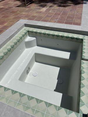 New coping, tile, and plaster