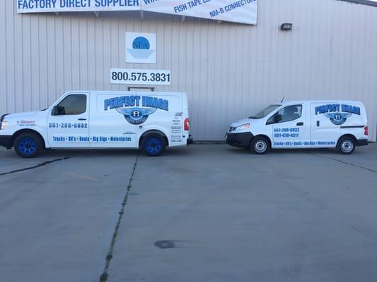 We have multiple vans fully equipped to make it ez for your needs