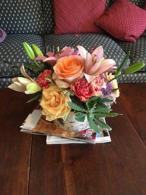 Recent birthday arrangement