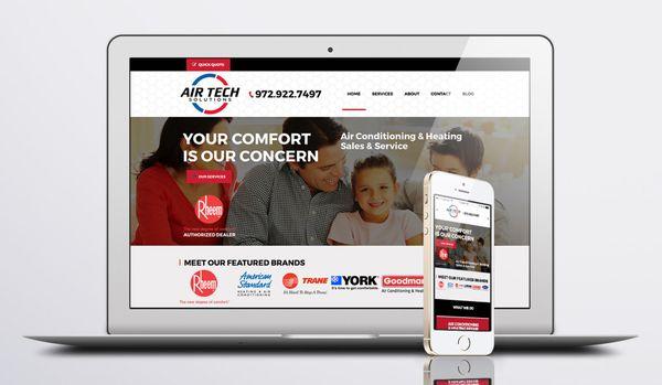 Mobile friendly website for local HVAC service company